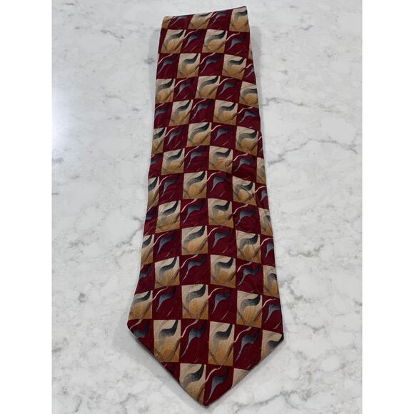 J. Garcia‎ Men’s Luxurious Grateful Dead 100% Silk Career Tie One Size Gray Red - Picture 1 of 3
